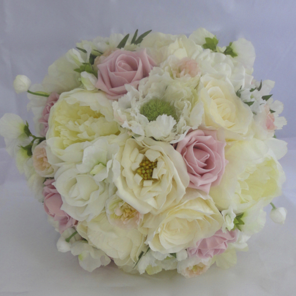 Pink, Cream & Ivory Romantic Wedding Bouquet